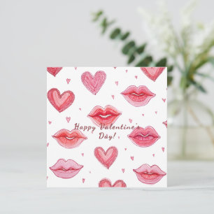 Frohen Valentinstag! Valentinskarte. Feiertagskarte