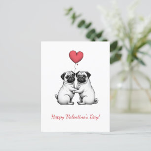 Frohen Valentinstag! Valentinskarte. Feiertagspostkarte