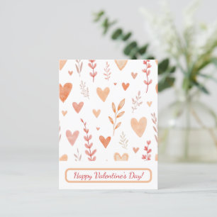 Frohen Valentinstag! Valentinskarte. Feiertagspostkarte