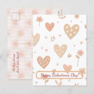 Frohen Valentinstag! Valentinskarte. Feiertagspostkarte