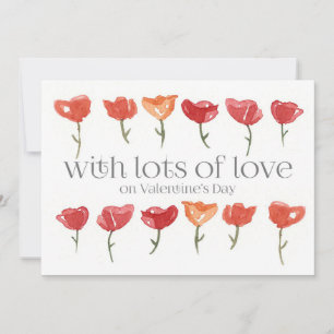 Frohen Valentinstag Viele Liebe Blumen Feiertagskarte