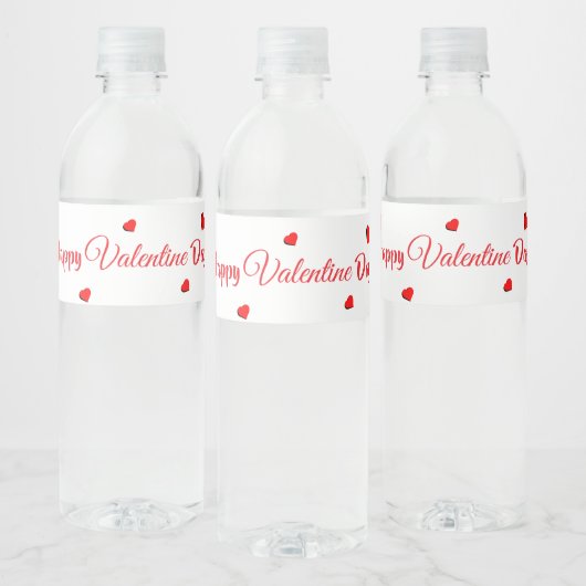 Frohen Valentinstag Wasserflaschenetikett (Flaschen)