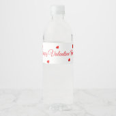 Frohen Valentinstag Wasserflaschenetikett (Vorderseite)
