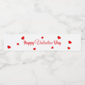 Frohen Valentinstag Wasserflaschenetikett (Einzelnes Label)