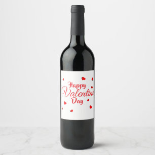 Frohen Valentinstag Weinetikett
