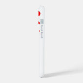 Frohen Valentinstag weiß iPhone 15 Hülle (Linke Seite)