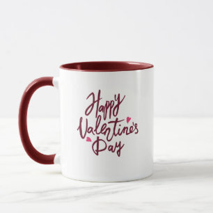 Frohen Valentinstag weiß & rosa Tasse