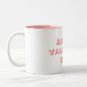 Frohen Valentinstag Weiß & Rosa Tasse (Links)