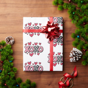 Frohen Valentinstag XOXO Geschenkpapier
