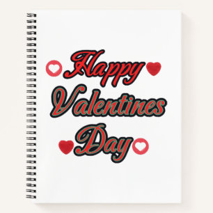 Frohen Valentinstag zum Geschenk Notizblock