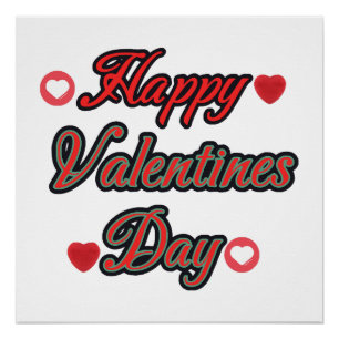 Frohen Valentinstag zum Geschenk Poster