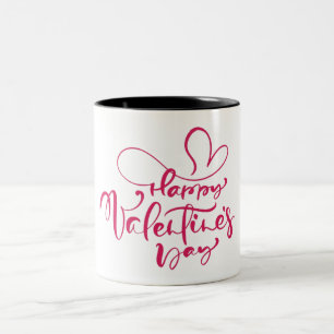 Frohen Valentinstag Zweifarbige Tasse
