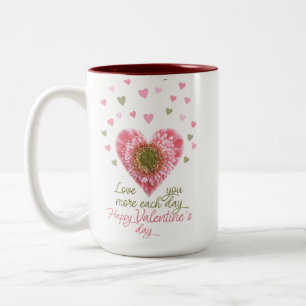 Frohen Valentinstag Zweifarbige Tasse