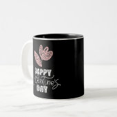 Frohen Valentinstag Zweifarbige Tasse (Vorderseite Links)