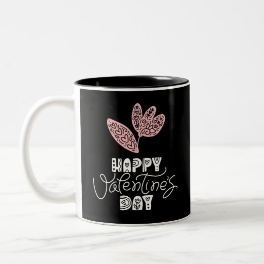 Frohen Valentinstag Zweifarbige Tasse (Links)