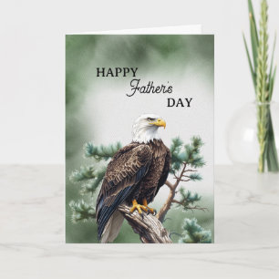 Frohen Vatertag Adler auf einem Ast Karte