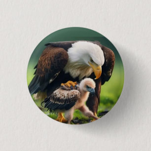 Frohen Vatertag Amerikanischer Vater wie ein Adler Button
