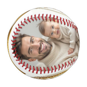Frohen Vatertag Benutzerdefinierte Familienfotos B Baseball