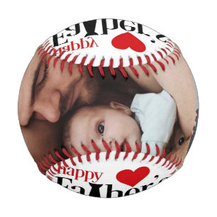 Frohen Vatertag Benutzerdefinierte Familienfotos B Baseball