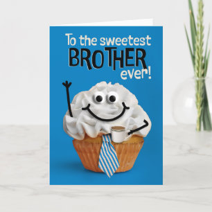 Frohen Vatertag Bruder Süßester Cupcake  Feiertagskarte
