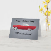 Frohen Vatertag Classic Thunderbird Auto Karte (Gelbe Blume)