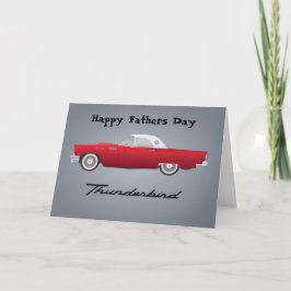 Frohen Vatertag Classic Thunderbird Auto Karte