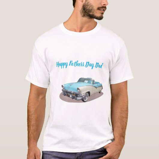 Frohen Vatertag Dad Oldtimer T-Shirt (Vorderseite)
