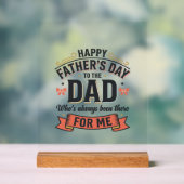 Frohen Vatertag Dad Vintage-Typografie Acrylschild (Neutral)