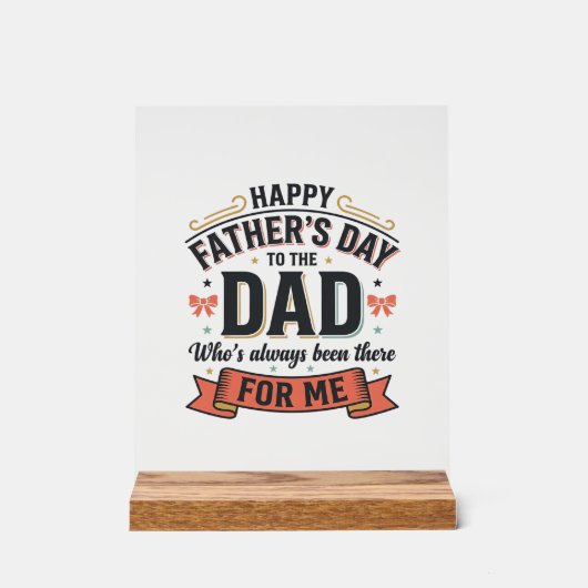 Frohen Vatertag Dad Vintage-Typografie Acrylschild (Vorderseite)