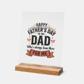 Frohen Vatertag Dad Vintage-Typografie Acrylschild (Winkel)