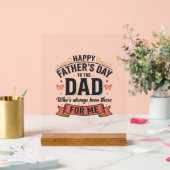 Frohen Vatertag Dad Vintage-Typografie Acrylschild (Hochzeit)