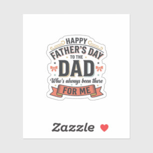 Frohen Vatertag Dad Vintage-Typografie  Aufkleber