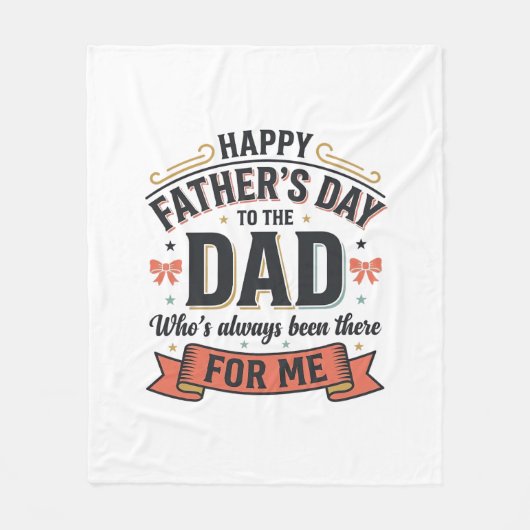 Frohen Vatertag Dad Vintage-Typografie Fleecedecke (Vorderseite)