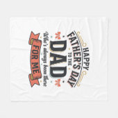 Frohen Vatertag Dad Vintage-Typografie Fleecedecke (Vorderseite (Horizontal))
