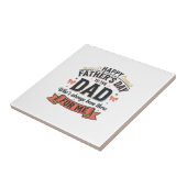Frohen Vatertag Dad Vintage-Typografie Fliese (Seite)