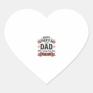 Frohen Vatertag Dad Vintage-Typografie  Herz-Aufkleber