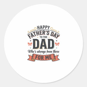 Frohen Vatertag Dad Vintage-Typografie  Runder Aufkleber