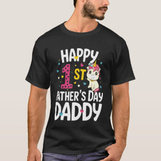 Frohen Vatertag Daddy Einhorn Tochter Vater Todd T-Shirt