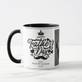 Frohen Vatertag | Daddy Foto Kaffeetasse (Links)