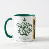 Frohen Vatertag | Daddy Foto Kaffeetasse (Links)