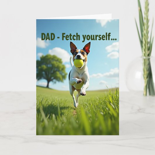 Frohen Vatertag Fetch Karte (Vorderseite)