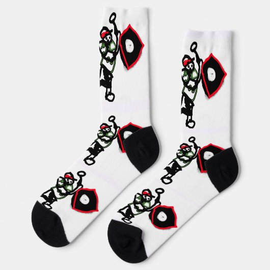 Frohen Vatertag Golfspieler Socken (Linkes Detail)