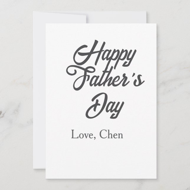 Frohen Vatertag grauer Name Liebe bester Daddy eve (Vorderseite)