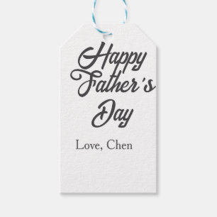 Frohen Vatertag grauer Name Liebe bester Daddy eve Geschenkanhänger
