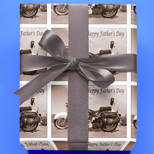 Frohen Vatertag Harley Davidson Geschenkpapier