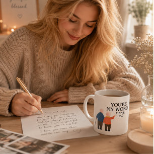 Frohen Vatertag. Ihr seid meine Welt Mama und Papa Jumbo-Tasse