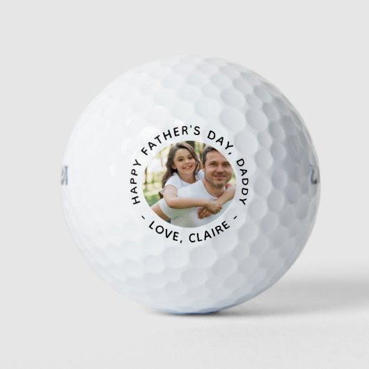 Frohen Vatertag Papa Foto Golfball (Vorderseite)