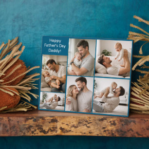 Frohen Vatertag Papa! Personalisiertes Foto Fotoplatte