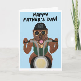 Frohen Vatertag Pit Bull Biker Karte