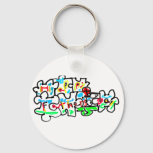 Frohen Vatertag Puzzle Kunst Schlüsselanhänger